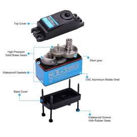 BETU 35KG Coreless High Torque RC Servo，Waterproof Servo with Full Metal Gear, Steering Servo with 25T Servo Horn（270°）