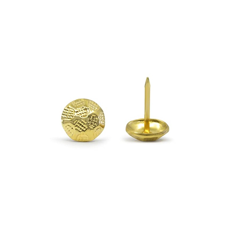 Dritz Home 9012 Hammered Decorative Nails, 7/16-Inch, Brass (24-Piece)
