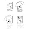 WerFamily Clear Transparent Folding Auto Open Auto Close Umbrella Rainy