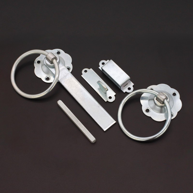 Heavy Duty Plain Ring GATE Latch Bright Zinc Plated Quality