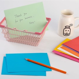 48 pcs 5" x 7" A7 V Flap Colorful Envelopes for Invitations Birthday, Graduation, Baby Shower, Greeting Card (Colorful)