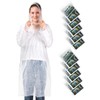 Colemoly Rain Poncho for Adults 10 Pack Clear Disposable Raincoat,
