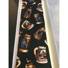 Genuine Budweiser Beer Stein Emerald Green Neck Tie 100% Silk New In Box!!