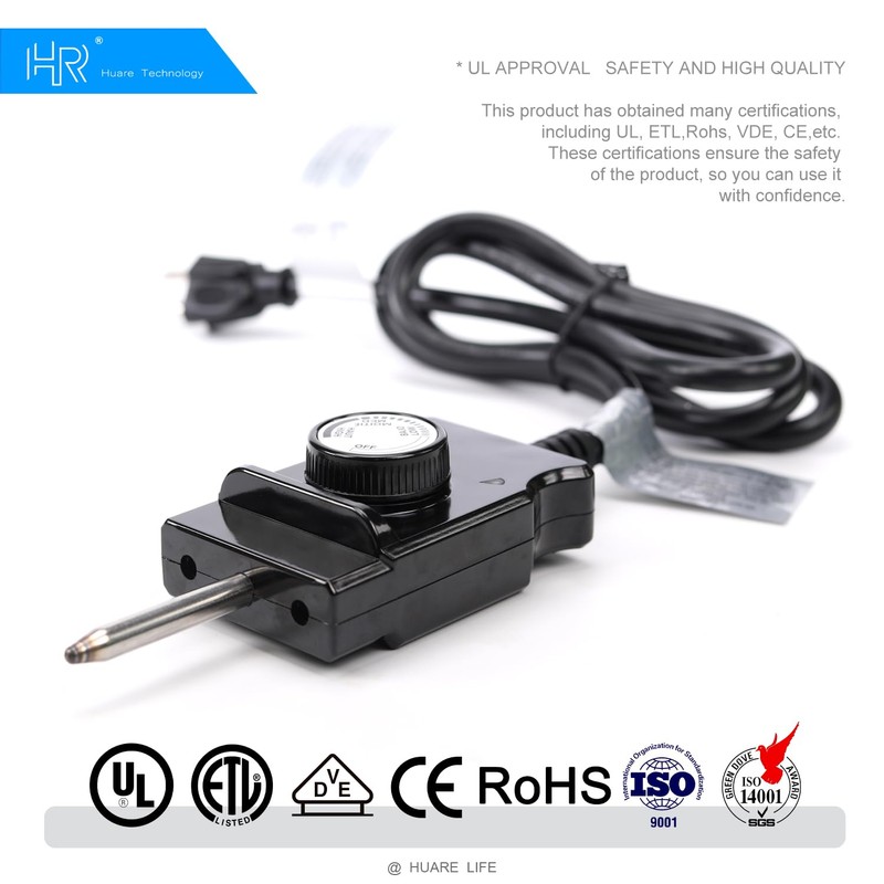 Adjustable Thermostat Control Power Cord for Masterbuilt, Royal Gourmet, Analog
