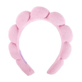 Cait + Co Luxury Spa Headband Accessory For Skincare and Makeup, Ultra-Soft Terry Cloth, Pearl