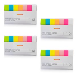 DBAILY Haftstreifen, 2800 Stück Post It, 41 * 11mm Sticky Notes, 7 Farbe Klebezettel, Haftnotizen, Farbig Notizblöcke Studium Must Haves für Schulsachen, Büro, Hause