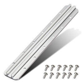 Kayak Track Kayak Rail Accessories Mount for Fishing Rod, Cup Holder, Paddle Holders, Fish Finder, Anchor Cleats for 1/2" Wide Track Hardware (12 Inches, Aluminum, 1 Pieces)