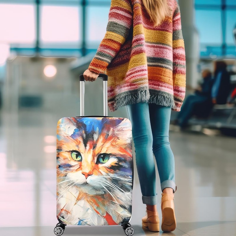 HOSTK Luggage Cover, Elastic Washable Stretch Suitcase Protector, Approved Travel