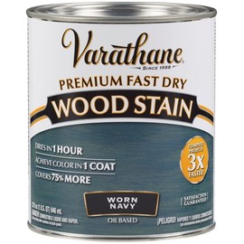 Varathane Premium Fast Dry Semi-Transparent Worn Navy Wood Stain 1 qt.