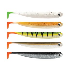 Lieblingsköder 12.5 cm Rubber Fish – 5 Rubber Shads, Colour Favourite Bait: Firetail Edition