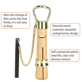 Wooden Snooker Cue Tip Clamp Repair Tool, Two-in-One Billiard Cue Repair Tool with Small File, Special Cue Repair for Billiard Cue Repair and Leather Replacement, Billiard Accessories