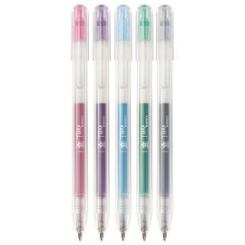Sakura Crepas Water-based Ballpoint Pen Ball Sign Tiara Knock 5-Color Set A GBRA208T-5A
