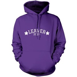 Leaver 2025 - Kids Teens and Adults Unisex Hoodie - Class of Leaving School Gift Good Luck XS Purple