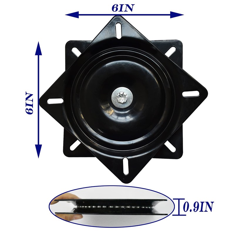 2Pack Heavy Duty Bar Stool Swivel Plate, 6Inch Chair Base