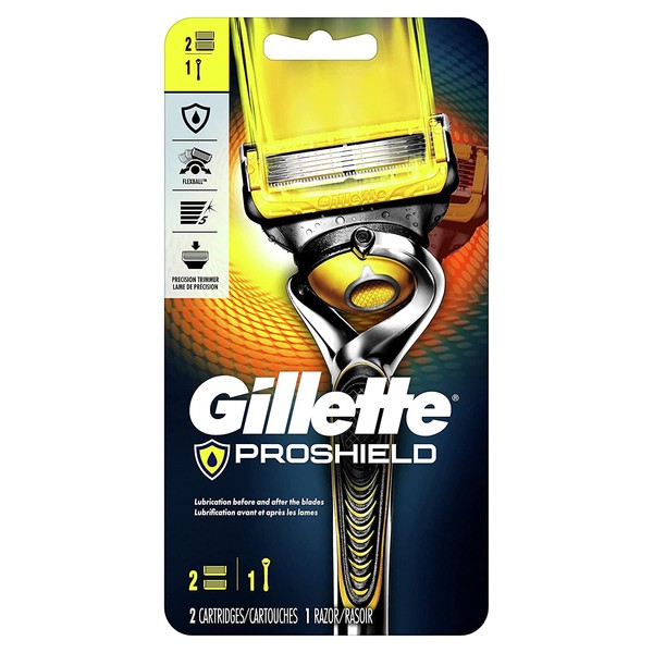 Gillette ProGlide Shield Men’s Razor Handle + 2 Blade Refills