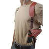 Barsony Horizontal Burgundy Leather Shoulder Holster for Springfield Echelon 4.5"