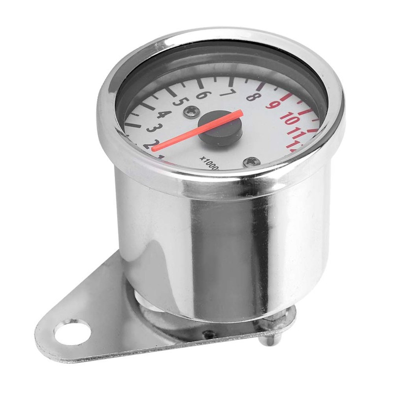 Motorcycle 13000 RPM Tachometer Gauge, 12V Automotive Replacement Tachometers LED