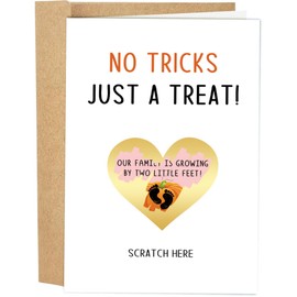 Naixiwen Funny Pregnancy Announcement Scratch Off Card, Pregnancy Reveal Card, New Baby Reveal Card for Grandparents to be, Baby Announcement Gifts for Family Friends