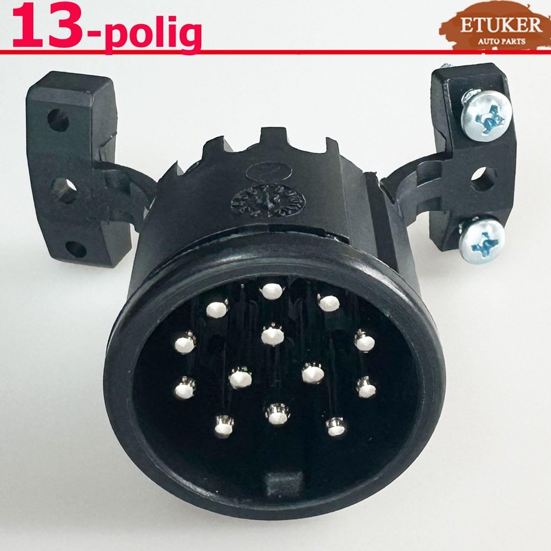 ETUKER Trailer Plug – 12 V – 13 Pin –