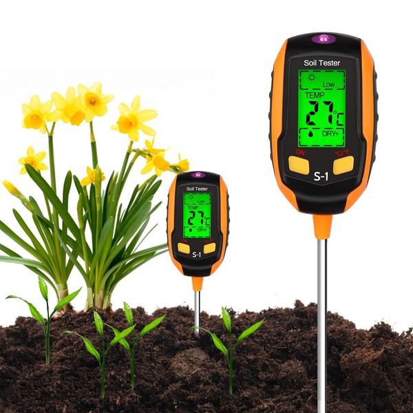 LWMTT 4 in 1 Soil Meter, Digital Soil Moisture Meter