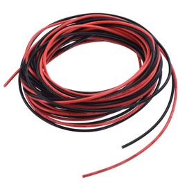 MECCANIXITY 24 Gauge PVC Hookup Wire 3.0m/10ft 24AWG Flexible Electrical Wire UL1007 Tinned Copper Stranded Black Red, 1.5mm Dia for Model Aircraft Electric Appliances Internal Connect