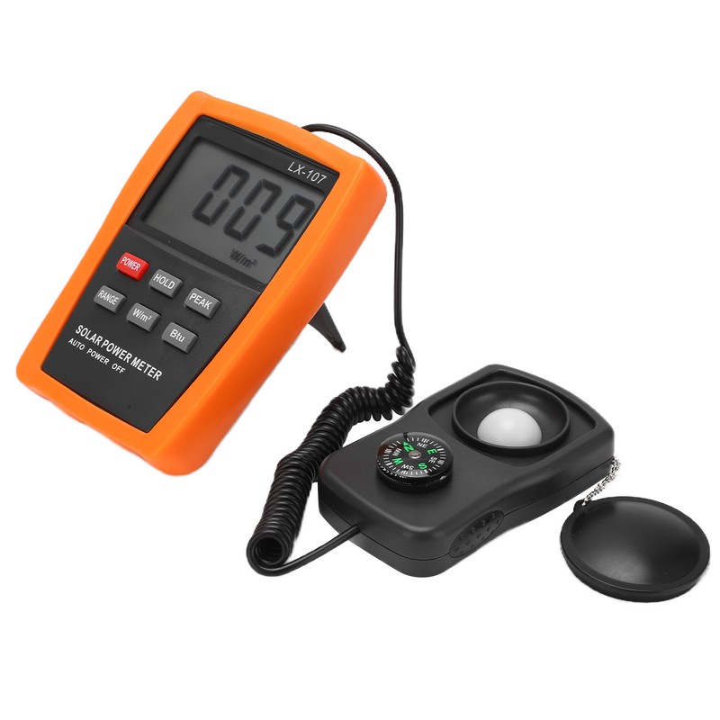 LX‑107 Portable Solar Radiometer Ultraviolet Power Meter with Peak Holding