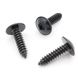 VVO Fasteners Metal Front Wheel Arch Lining and Mudguard Screw, Black (Pack of 10)