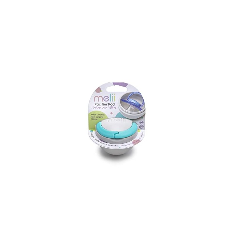 melii Pacifier Pod – Grey & Blue - Pacifier Storage