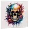 Gothic Skull Watercolour Greeting Card - Rock Metal Birthday Card