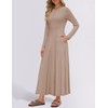 ZESICA Women's Elegant Maxi Dresses 2025 Fall Long Sleeve Button
