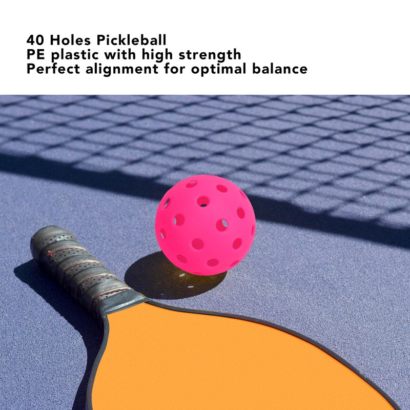 12PCS 74mm 40 Holes Pickleballs PE Plastic High Elasticity Pickleball