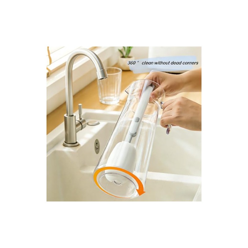 Bottle Brush Long Handle Cup Cleaner Brush Sponge Bottle Scrubber