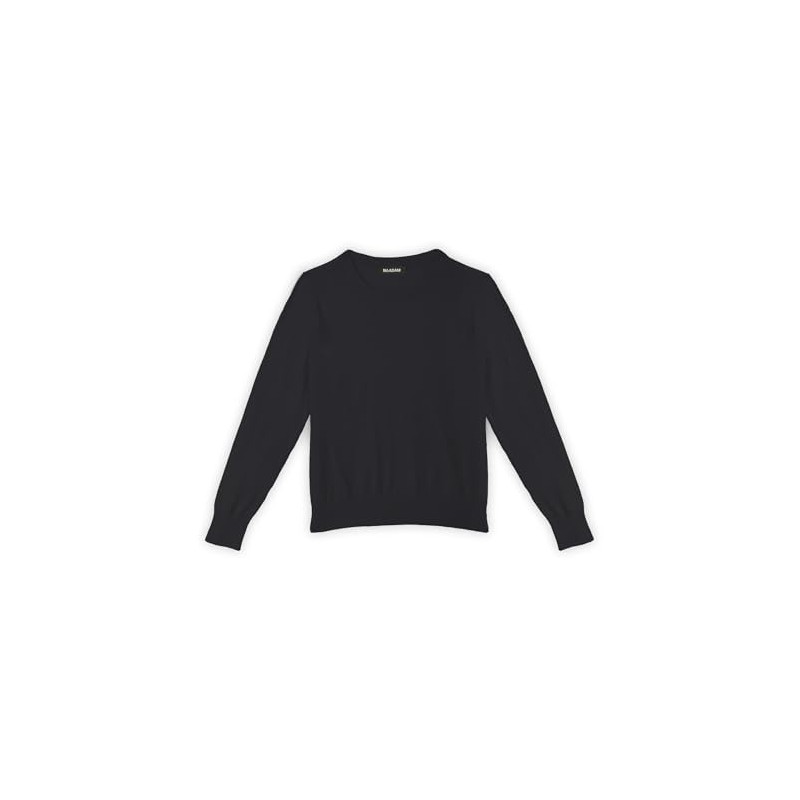NAADAM Soft Cotton Cashmere Crewneck, Black, Small