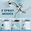 KHQF High Pressure Rainfall Showerhead Combo with Arm for Bathroom