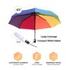 Parquet Auto Open Telescopic Compact Umbrella (Rainbow)
