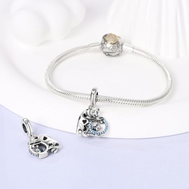 MULA Charms Pendant 925 Silver for Bracelets, Compatible with European Bracelets and Necklaces for Women, Sterling Silver