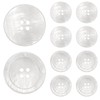 10 Pcs White Mother of Pearl Shell Buttons 1 inch