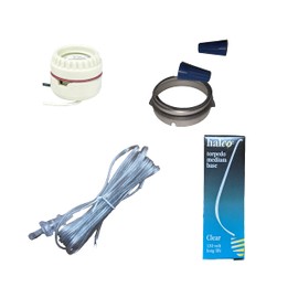 Dietz Oil to Electric Conversion Set - Kit Converts Oil Lantern to Use Electricity, Silvertone