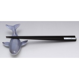 Arita Pottery Kitagawa Bisho Kiln Whale Figurine, Gray