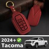 Muslogy Key Fob Cover Leather Case Compatible with Tacoma 2024