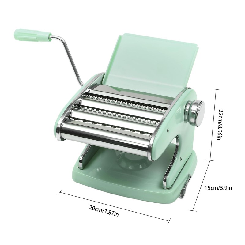 HAPPCUCOE Pasta Maker Machine, Manual Pasta Makers with 6 Adjustable
