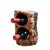 THY COLLECTIBLES Natural Handcarved Tree Stump Wood Wine Bottle Holder