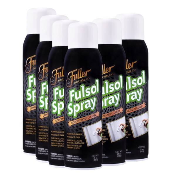 Fuller Brush Fulsol Spray - Heavy Duty Multi- Surface Degreasing Spray For Cleaning Grime & Grease - Commercial Oil Solvent For Laundry, Car Engine, Motorcycle & Kitchen (Pack of 6)