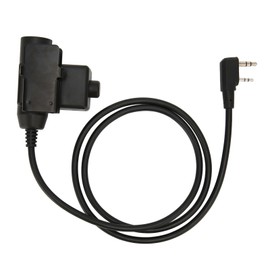 U94 PTT System Military Adapter 2 Pin 3.5mm Headset Adapter for Baofeng Series Walkie Talkies