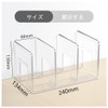 Granmagazz Acrylic Bookends Tabletop Bookshelf Divider Document Sorter Rack Handbag