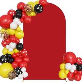 Cubierta de Arco de Boda de 7.2 Pies de Spandex Elástica Ajustada, Fundas de Soporte de Arco, Cubierta de Fondo Chiara de Parte Superior Redonda de 2 