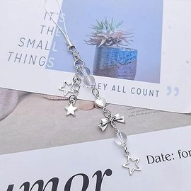 WsjiaboFux Pack of 3 Star Phone Charm Keychain Bag Accessory Star Phone Strap Phone Jewelry Alloy Material For Fashion Lover Y2k Phone Chain Cell Phones and Accessories Décor