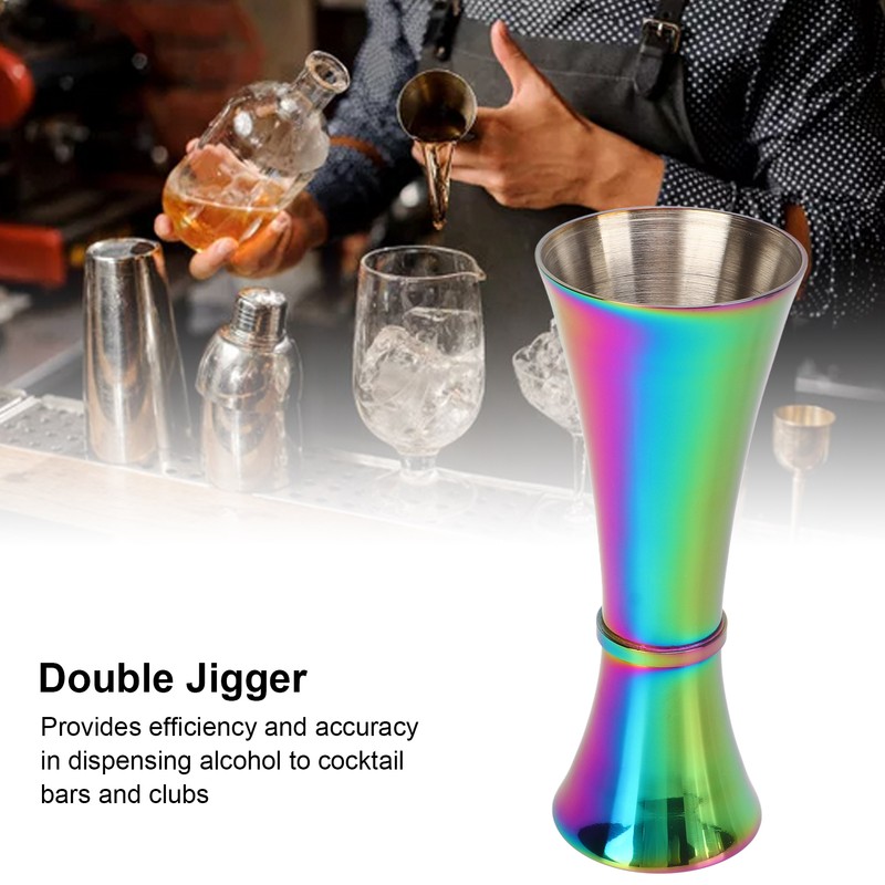Double Jigger 304 Stainless Steel Thicken Design Wide Opening Glossy