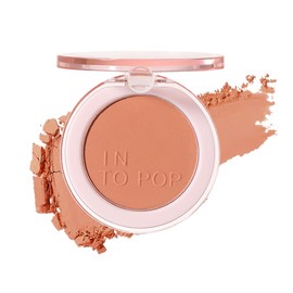 INTOPOP Teak Solid Color, Silky Fine Particles, Fluffy Closure, Natural Color, Can Be Used With Any Skin Tone, Transparency Production, For Highlights, Face Color for Cheeks (02 - Maple Leaf Brown)