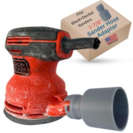 Vacuum Hose Adapter compatible with BLACK+DECKER 5-inch Random Orbit Sander BDERO100 BDERO600 BDERO200AEV BDEQS300 and 1-7/8 inch Wet Dry Shop Vac Hose Dust Reducer Collector